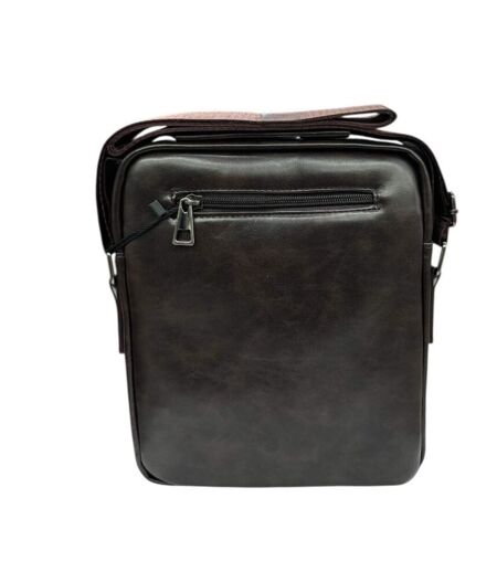 Sacoche en simili cuir marron pour homme - Finition soignée et style intemporel