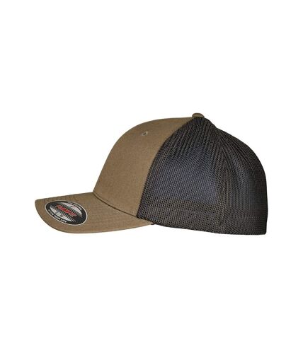 Casquette trucker adulte vert sombre / noir Flexfit