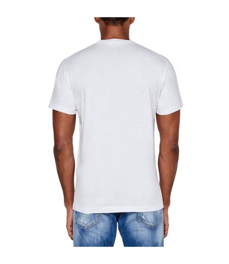Mens Dripping Maple Leaf Cotton T-shirt Blanc DSquared2