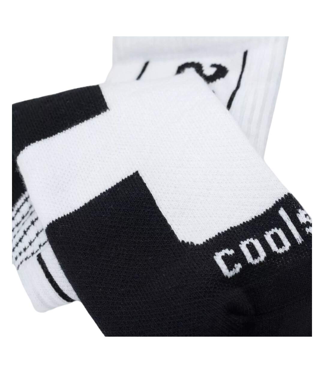 Chaussettes Codie Adulte Blanc Noir Coolslide-3