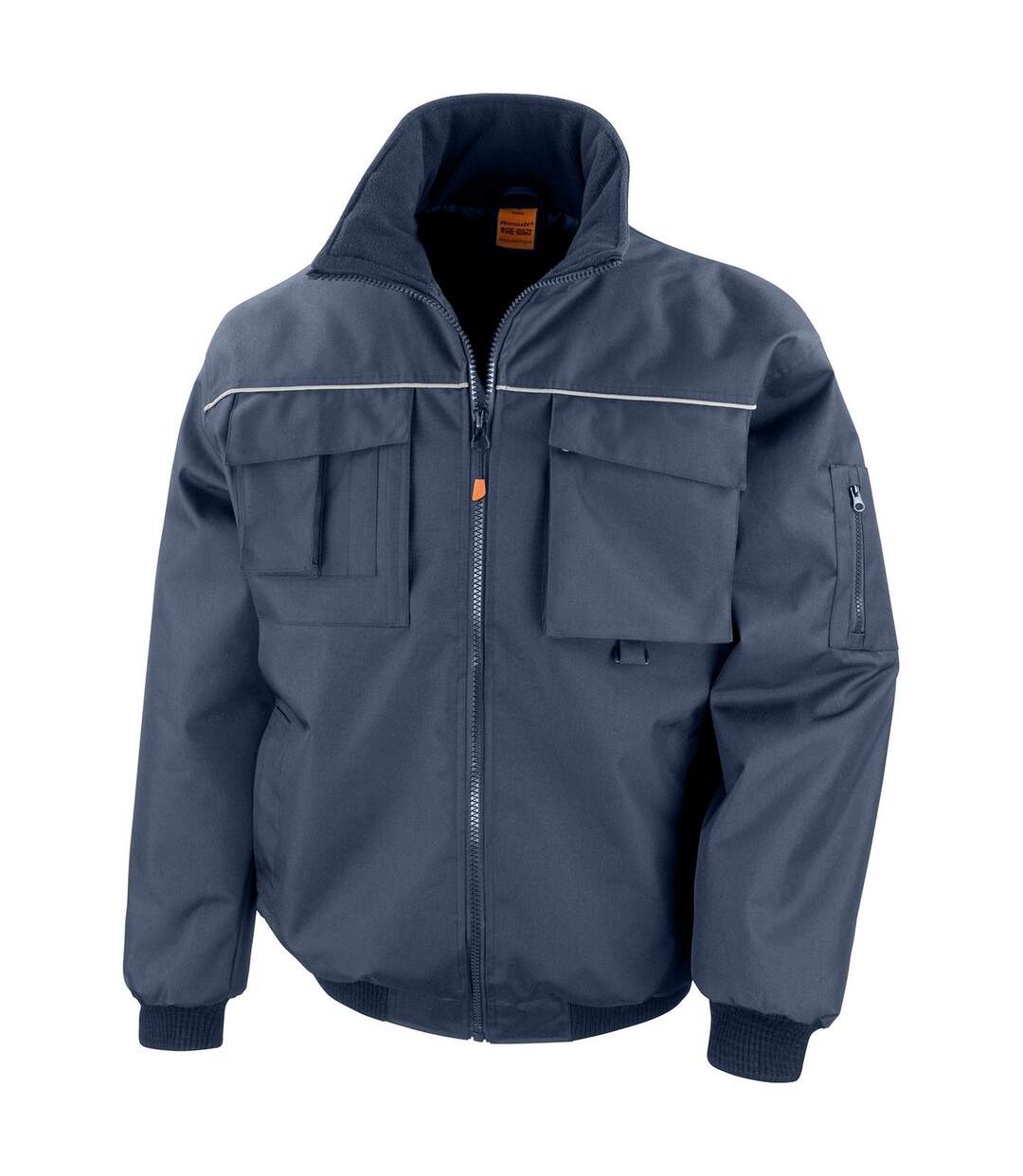 Blouson Pilote Sabre Homme Bleu Marine WORK-GUARD By Result-1