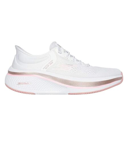 Womens/ladies Go Run Elevate 2.0 Banyan Trainers White Pink Skechers