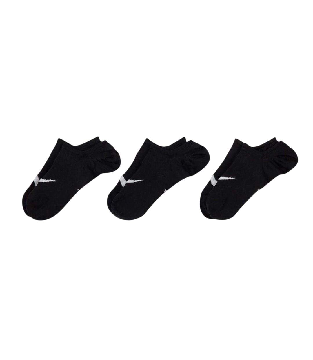 Lot De 3  Socquettes Everyday Plus Femme Noir Blanc Nike-2