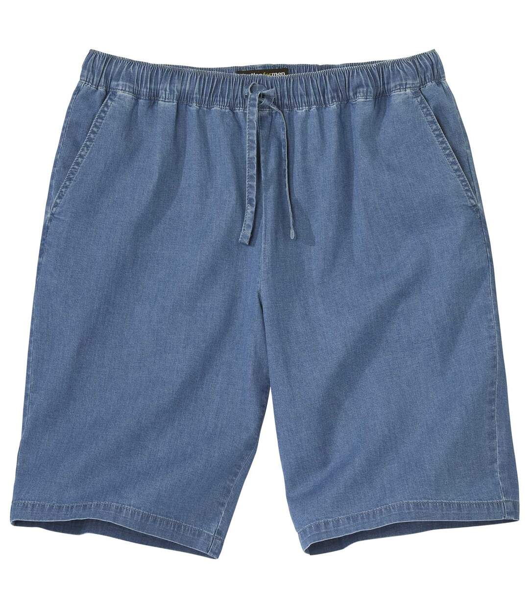 Lekkie, jeansowe bermudy ze stretchem-1