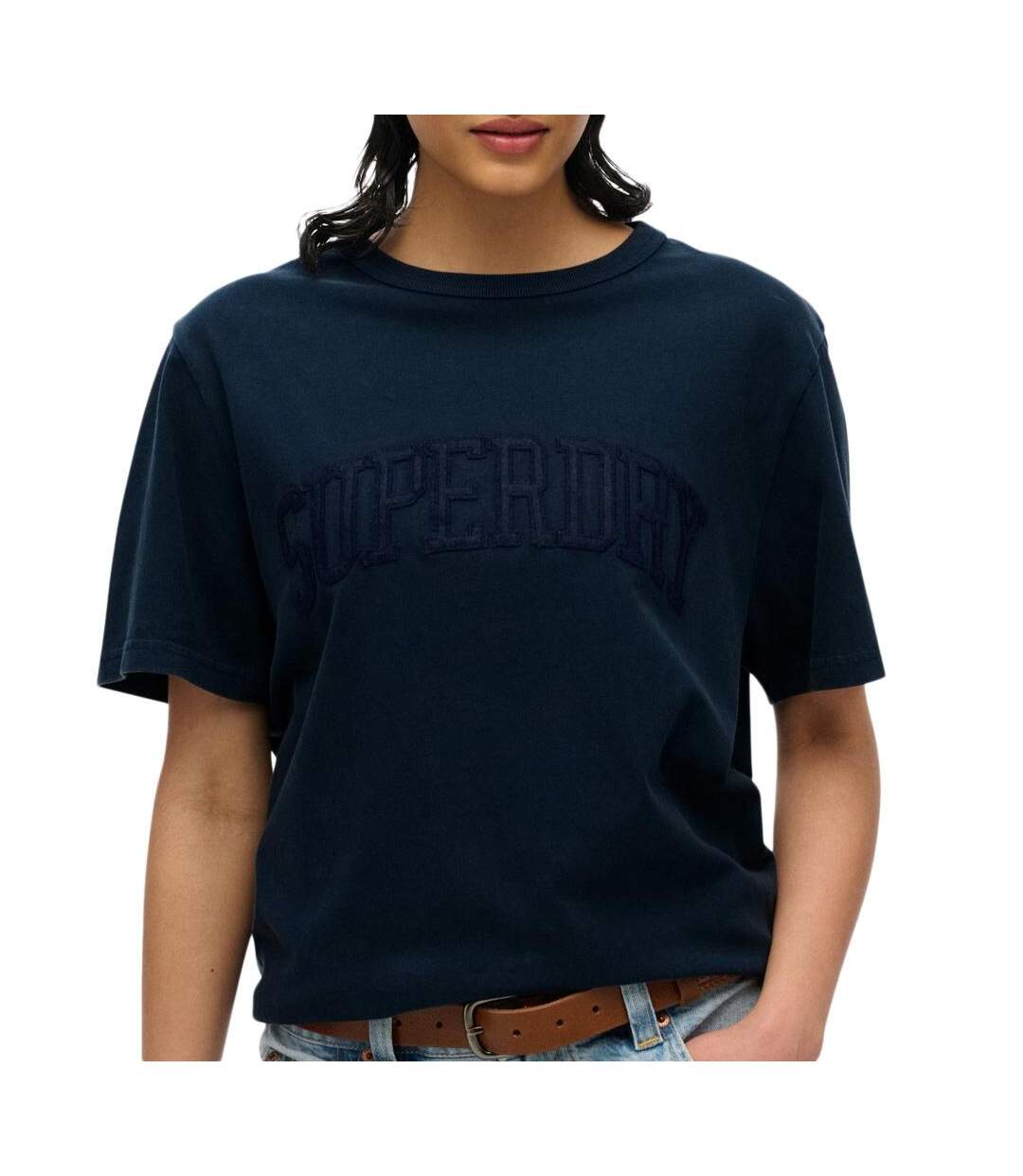 T-Shirt marine femme superdry athletic tonal-1