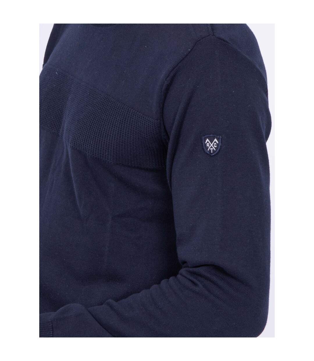 Pull col rond pur coton LION-3