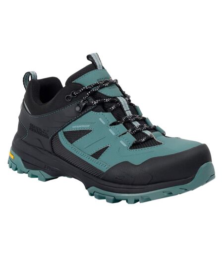 Chaussures De Marche Regen Femme Vert Sombre Noir Regatta