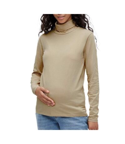 T-Shirt de Grossesse Beige Femme MamaliciousMia - L