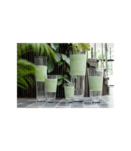 Paris Prix - Vase Déco En Verre delph 60cm Transparent & Vert