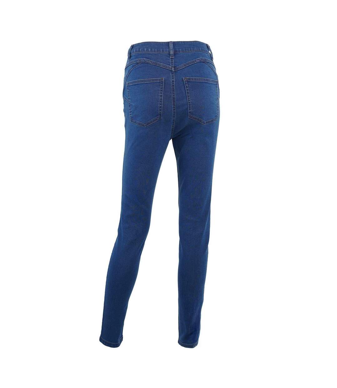 Womens/ladies Skinny Jeggings Mid Blue Firetrap-2