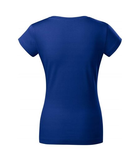 Womens/ladies V Neck Fitted T-shirt Royal Blue Malfini