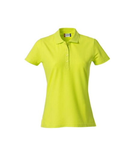 Clique Womens/Ladies Plain Polo Shirt (Visibility Green)
