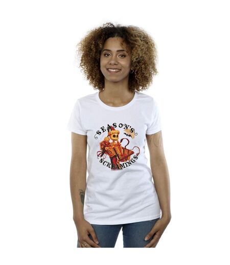 Disney T-shirt en coton Womens/Ladies The Nightmare Before Christmas Seasons Screamings (Blanc) - UTBI35778