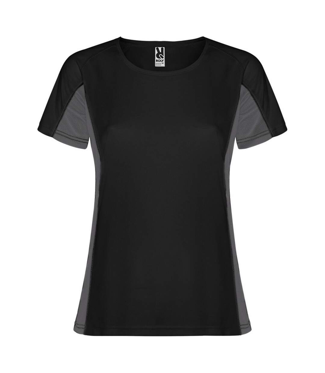 T-shirt shanghai femme noir uni Roly