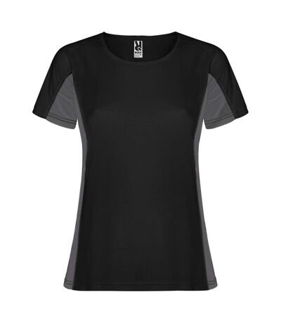 T-shirt shanghai femme noir uni Roly Roly