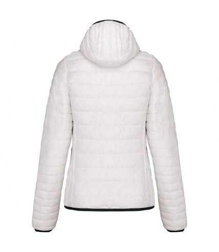 Kariban Womens/Ladies Lightweight Hooded Padded Jacket (White) - UTPC6397