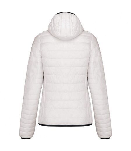 Kariban Womens/Ladies Lightweight Hooded Padded Jacket (White) - UTPC6397