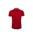 Polo manches courtes pasadena homme rouge/blanc SOLS-2