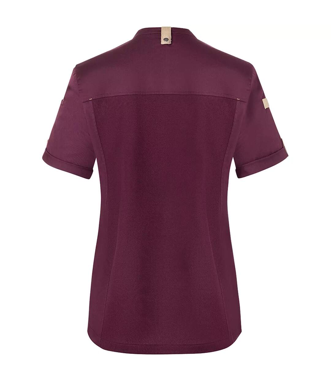 Womens/ladies Green-generation Short-sleeved Chef Jacket Aubergine Karlowsky-2