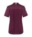 Womens/ladies Green-generation Short-sleeved Chef Jacket Aubergine Karlowsky-2