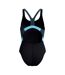 Maillot De Bain 1 Pièce Motif/style À Rayures Quantum Splice Femme Noir Speedo-3