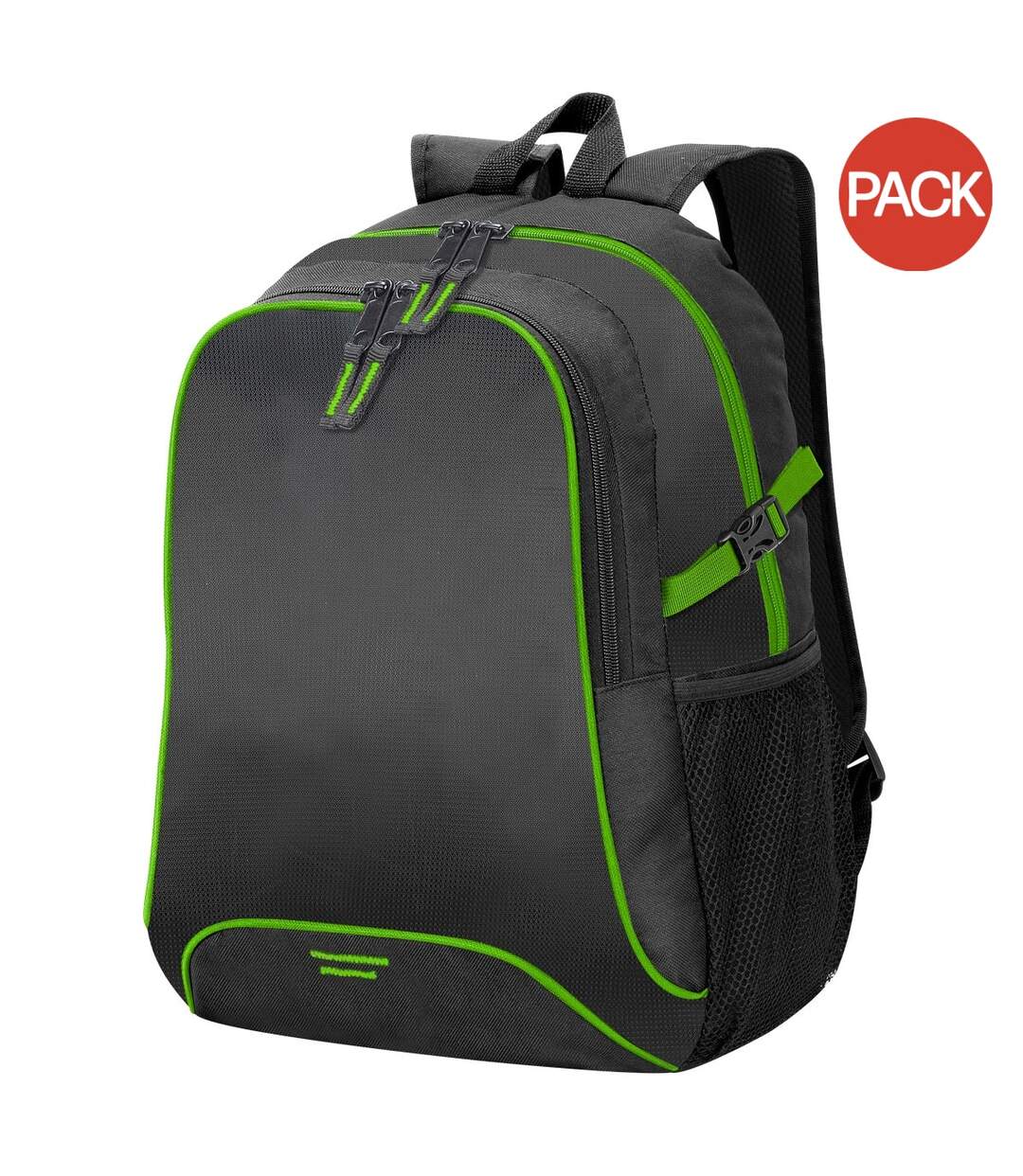 Lot de 2  Osaka sac à dos basique 30 litres taille unique noir/vert Shugon-1