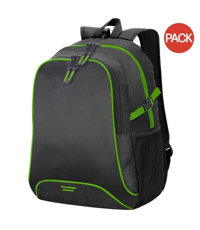 Lot de 2  Osaka sac à dos basique 30 litres taille unique noir/vert Shugon