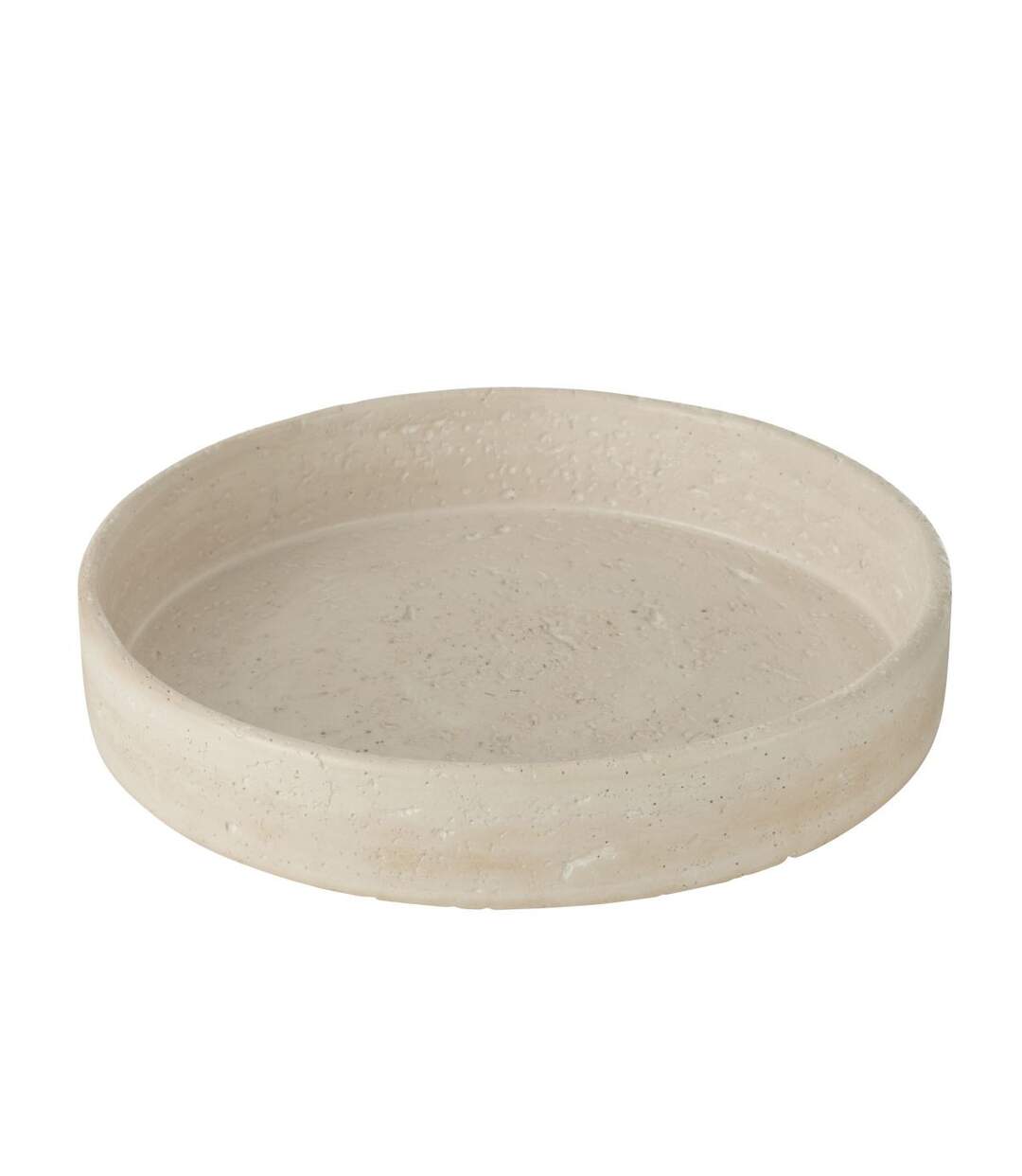 Plateau Déco en Ciment Olina 33cm Crème-2