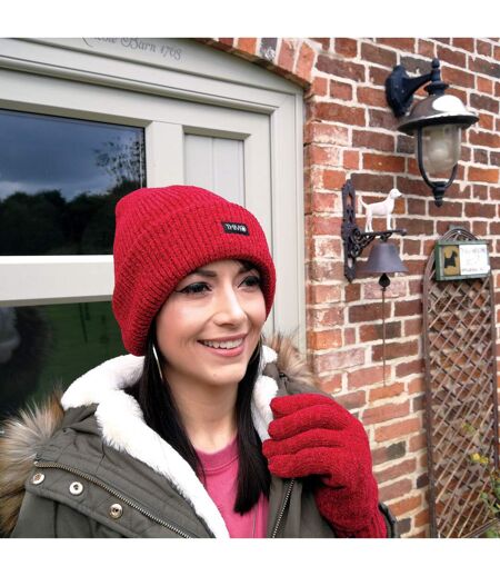 Ladies Thermal 40g 3M Insulation Fleece Lined Chenille Beanie Hat