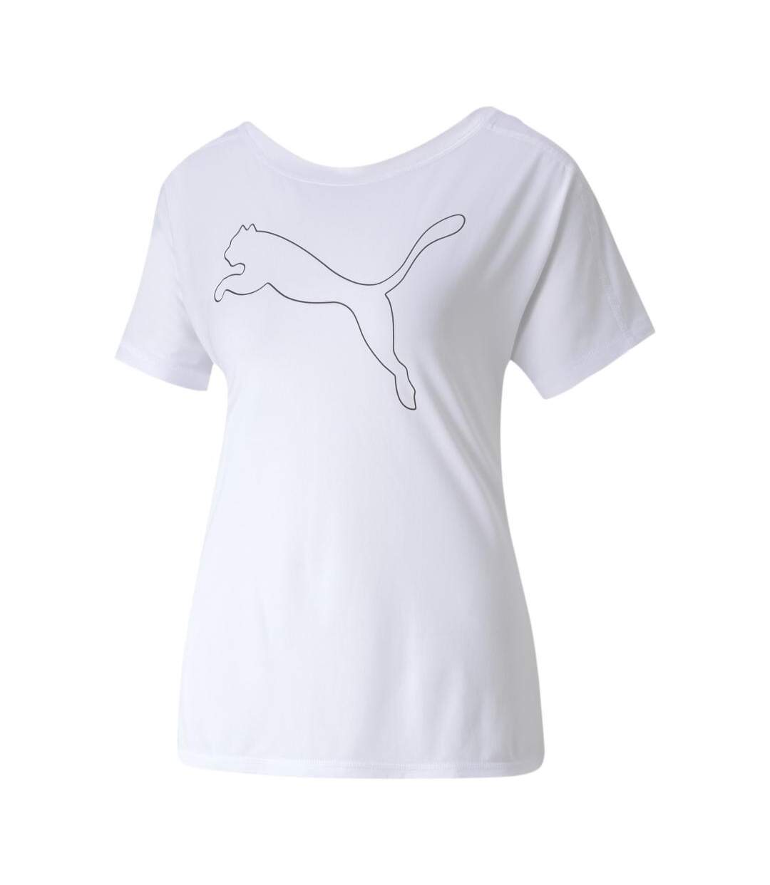 T-shirt Blanc Femme Puma Jersey Cat - M-1