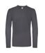 B&C Mens E150 Long Sleeve T-Shirt (Dark Gray)
