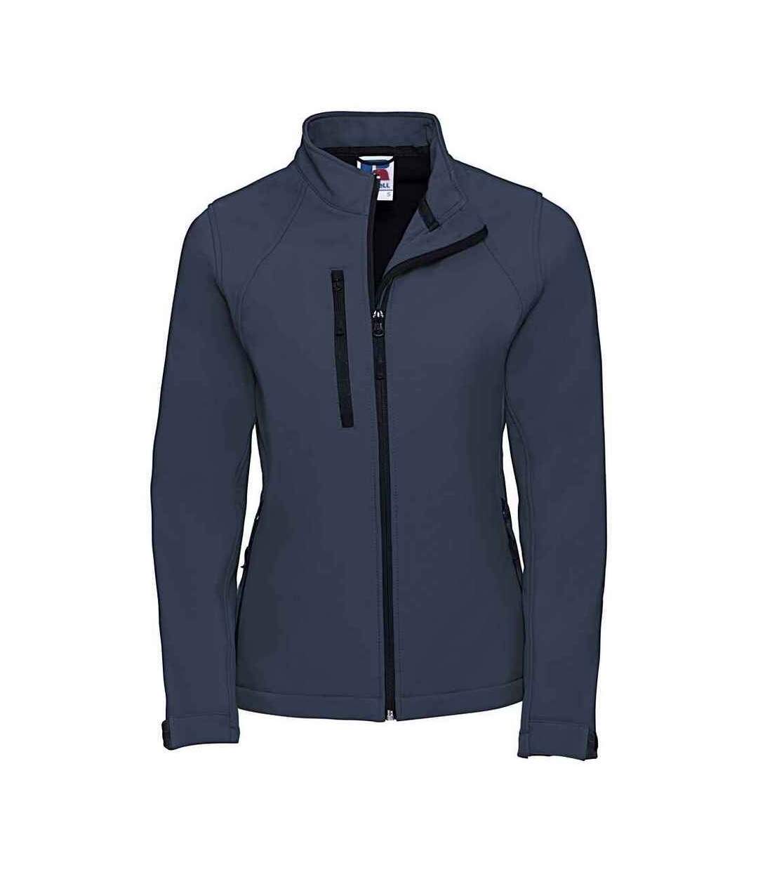 Womens/ladies 3 layer soft shell jacket french navy Russell