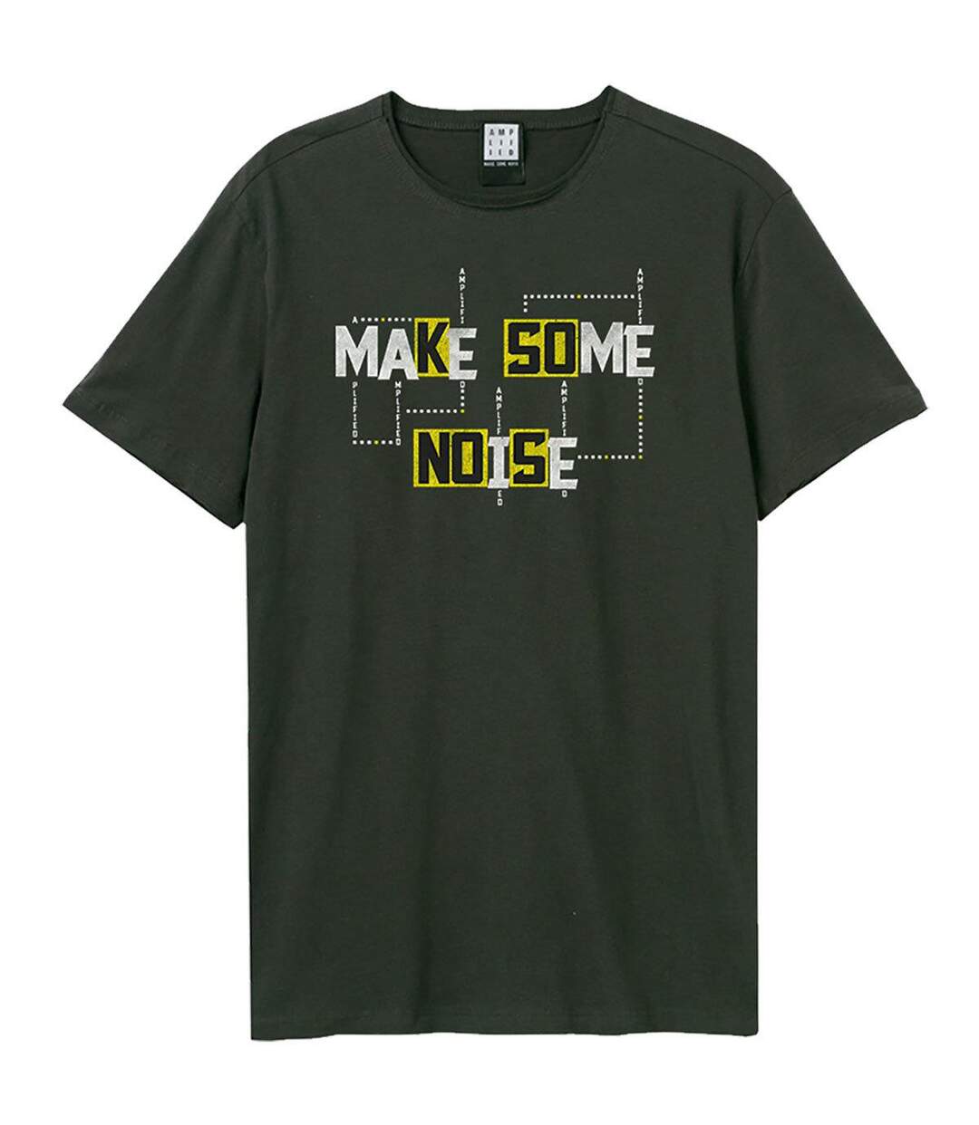 T-shirt Make Some Noise Adulte Charbon Amplified-1