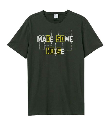 T-shirt make some noise adulte charbon Amplified