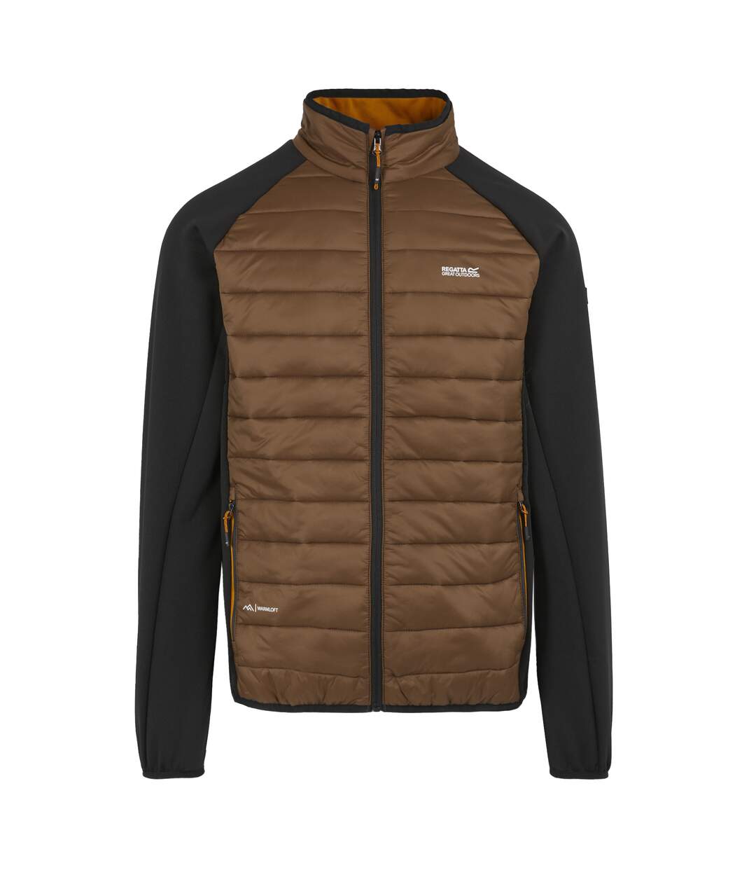 Mens clumber iv full zip hybrid jacket dark brown/black Regatta