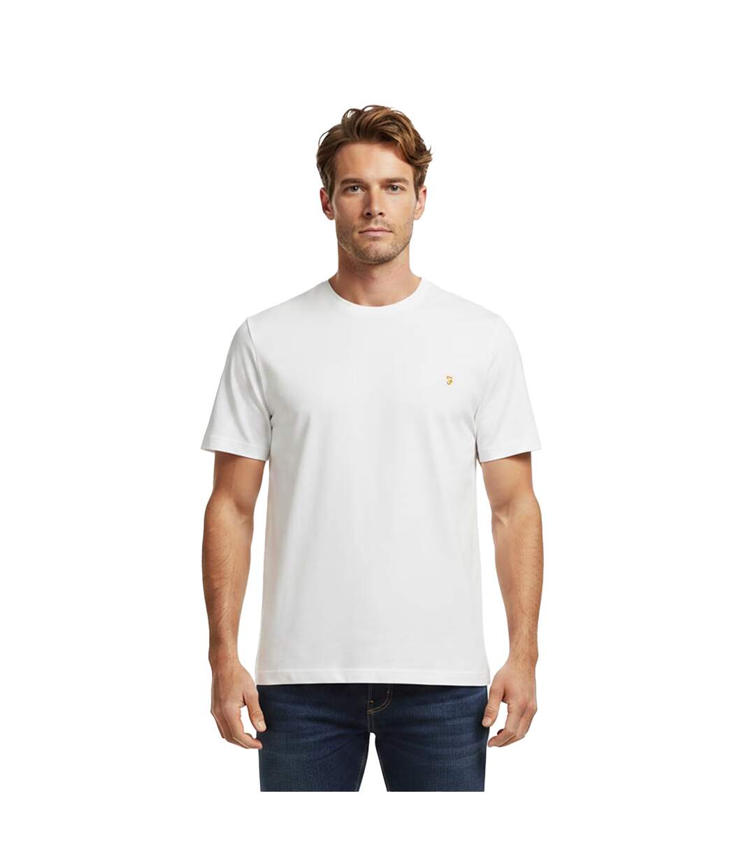 T-shirt Manches Courtes Harrow Homme Blanc Farah-4