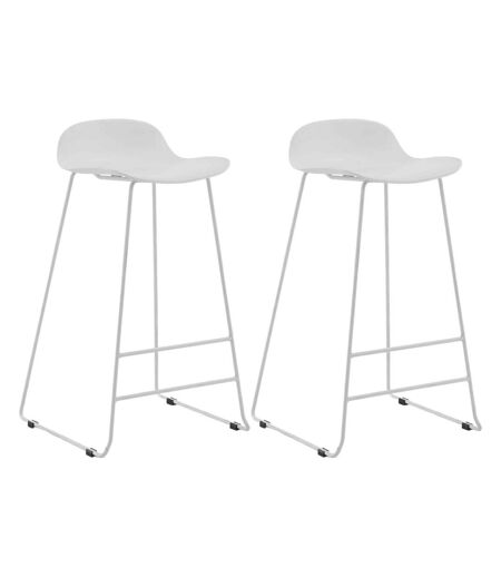 Tabouret de bar en acier et plastique Wave (Lot de 2)