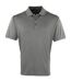 Premier Mens Coolchecker Pique Short Sleeve Polo T-Shirt (Grey Melange) - UTRW4401