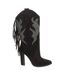 Women's pointed toe heeled boots finished in suede FL8MRAESU11