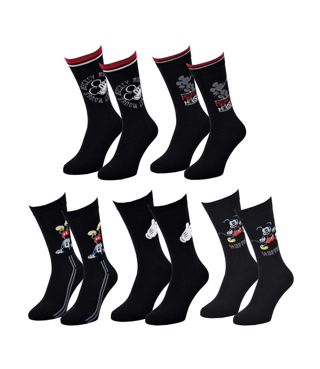 Chaussettes Pack Homme DISNEY MICKEY MOUSE - Pack de 5-3