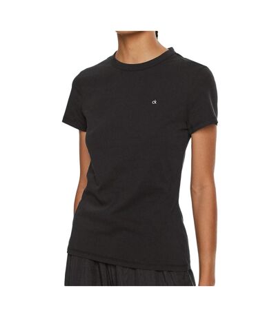 T-shirt Noir Femme Calvin Klein Jeans Graphic - L