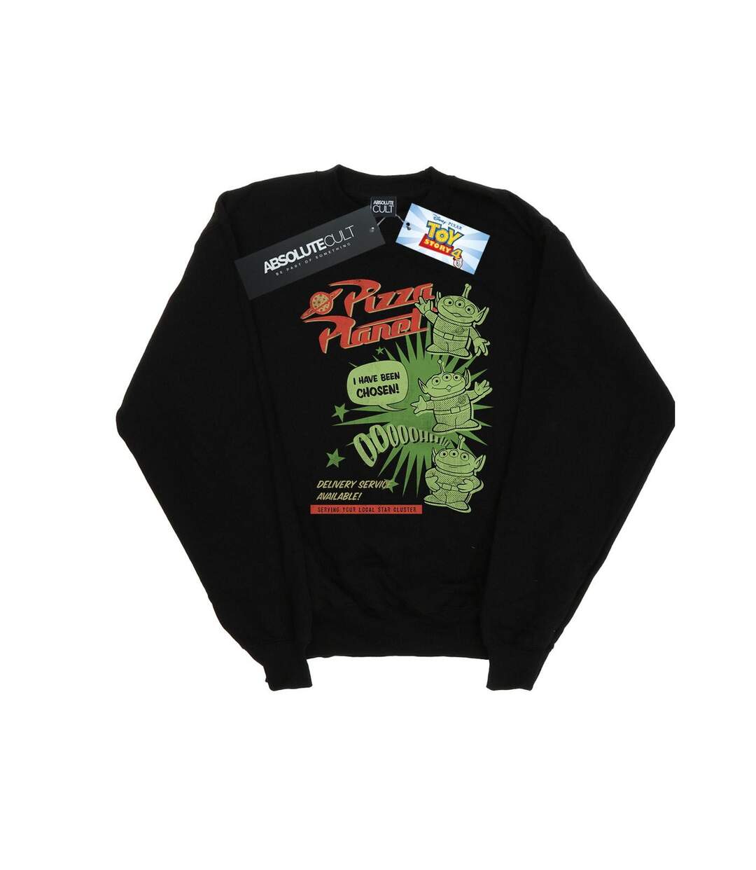 Disney Sweatshirt Womens/Ladies Toy Story 4 Pizza Planet Little Green Men (Noir) - UTBI42084-1