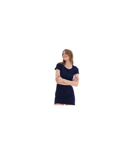 Robe T-shirt Motif/style Uni Femme Bleu Marine SF