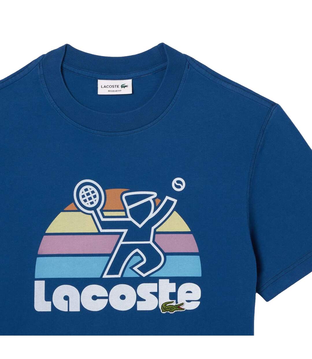 T-shirt Homme Bleu Lacoste-4