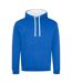Sweat À Capuche Varsity Adulte Bleu Roi Blanc Awdis-1
