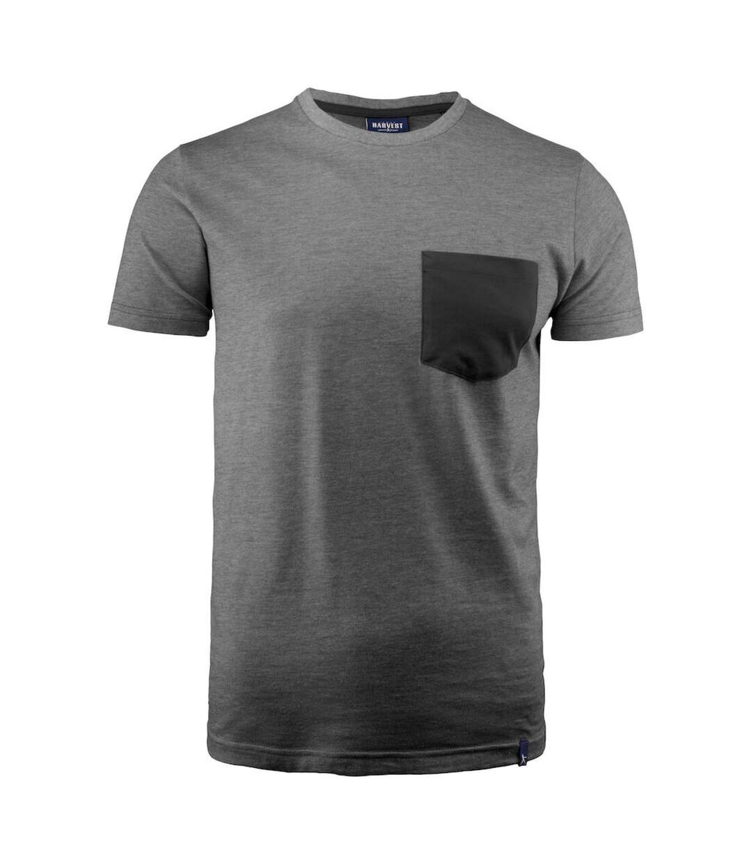T-shirt Homme Noir Chiné Chiné James Harvest-1