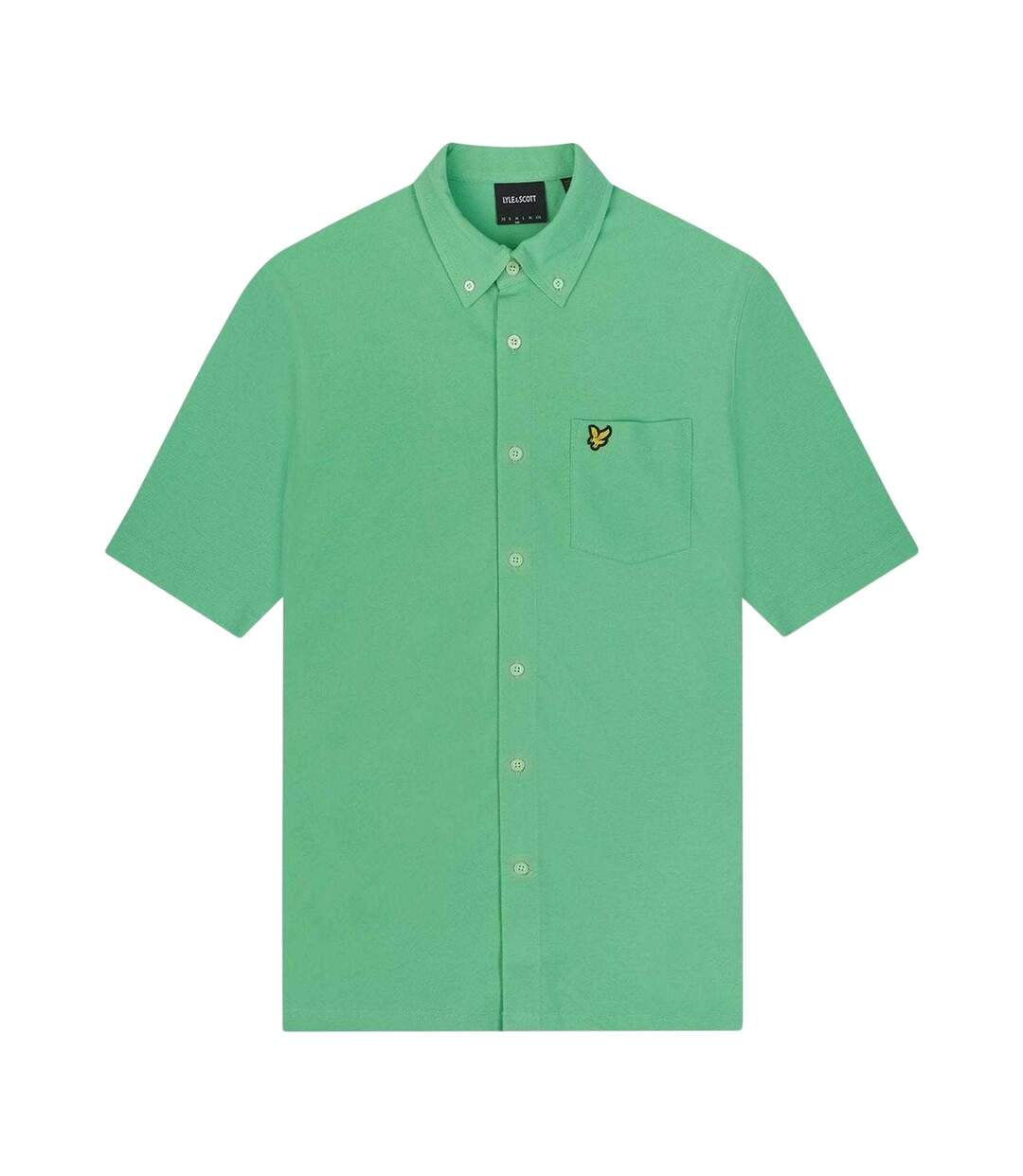 Mens Pique Shirt Green Lyle & Scott-2