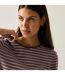 T-shirt Manches Longues Motif/style À Rayures Federica Femme Pourpre Lilas Clair Beige Clair Regatta-2