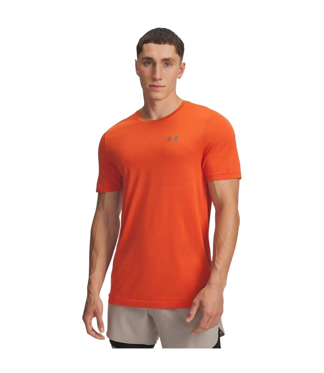 Mens Vanish Elite Seamless T-shirt Orange Under Armour-1
