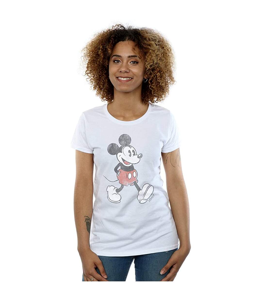Disney - T-shirt WALKING - Femme (Blanc) - UTBI1193-1
